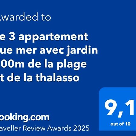 Le 3 Appartement Vue Mer Avec Jardin 100M De La Plage Et De La Thalasso Concarneau Dış mekan fotoğraf
